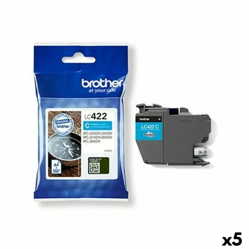 Original Ink Cartridge Brother MFCJ5340DW, MFCJ5740DW, MFCJ6540DW, MFCJ6940DW Cyan (5 Units)