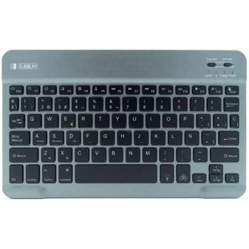 Bluetooth Keyboard Subblim SUB-KBT-SMBL31 Grey Multicolour Spanish Qwerty QWERTY