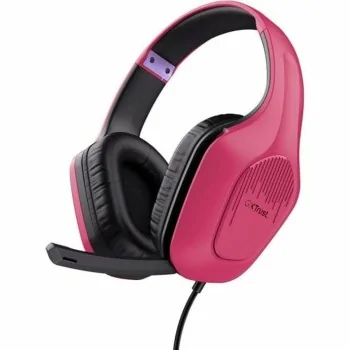 Headphones with Microphone Trust 24992 Black Pink