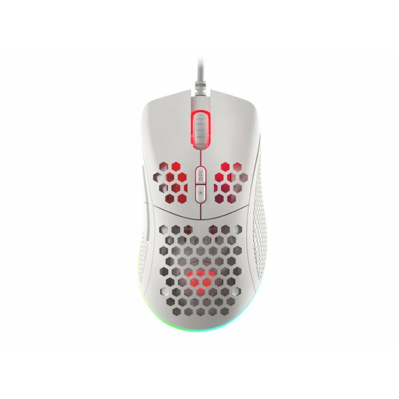 Mouse with Cable and Optical Sensor Genesis Krypton 555 White 8000 dpi