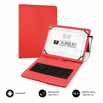 Case for Tablet and Keyboard Subblim SUB-KT1-USB002 10.1"...