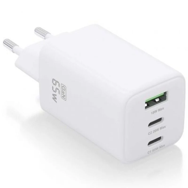 Wall Charger Aisens ASCH-65W3P041-W White Multicolour 65 W (1 Unit)