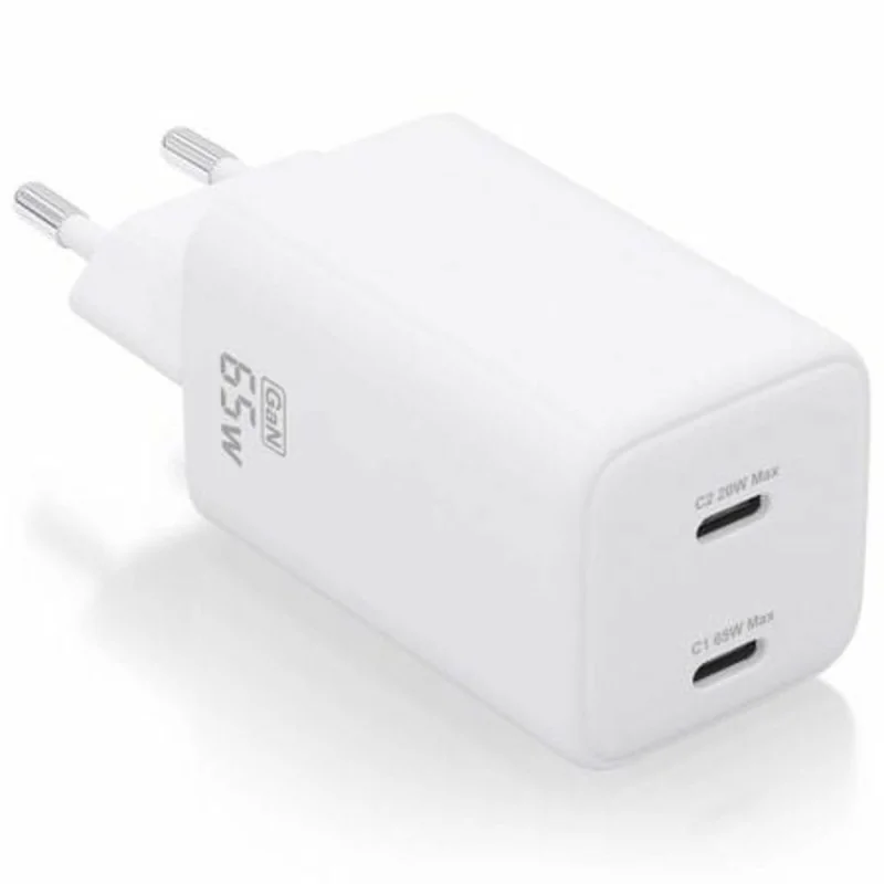 Wall Charger Aisens ASCH-65W2P039-W White Multicolour 65 W (1 Unit)