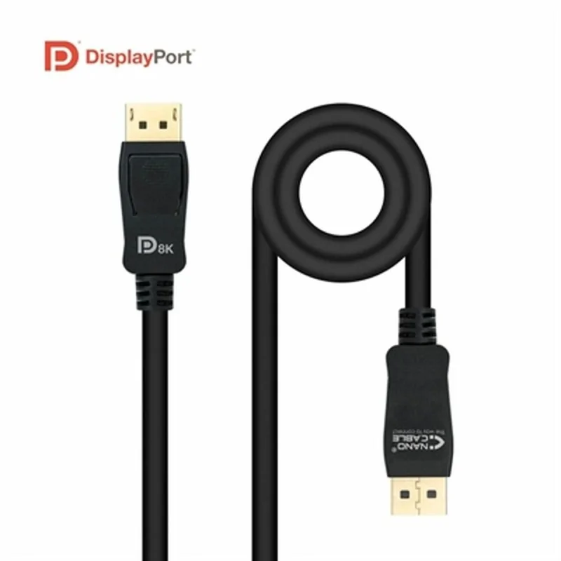 DisplayPort Cable NANOCABLE 1 Black 1,5 m (1,5 m)