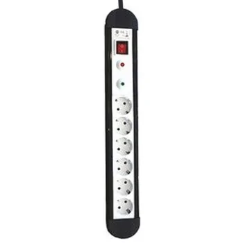 Power Socket - 6 Sockets with Switch Silver Electronics...