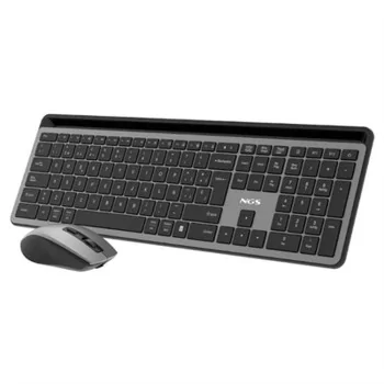 Keyboard and Mouse NGS ECLIPSEKIT Grey QWERTY