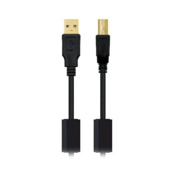 USB 2.0 A to USB B Cable NANOCABLE 10.01.120 Black