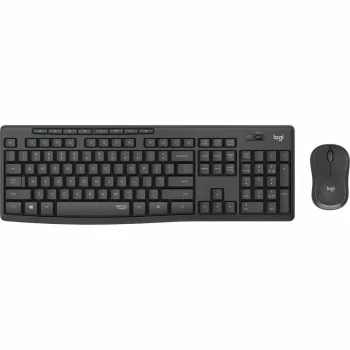 Keyboard and Wireless Mouse Logitech MK295 Black White...