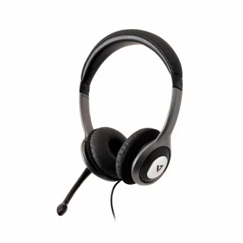 Headphones with Microphone V7 HU521 Black Silver