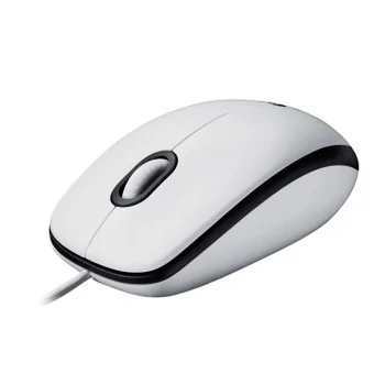 Mouse with Cable and Optical Sensor Logitech M100 White...