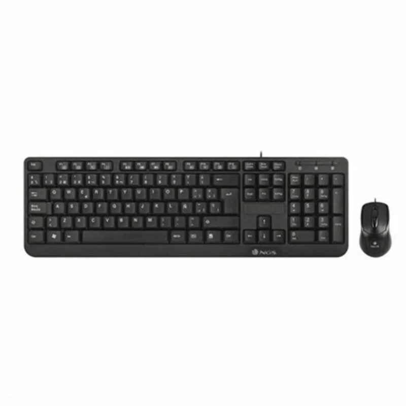 Keyboard and Optical Mouse NGS Cocoa Kit Black