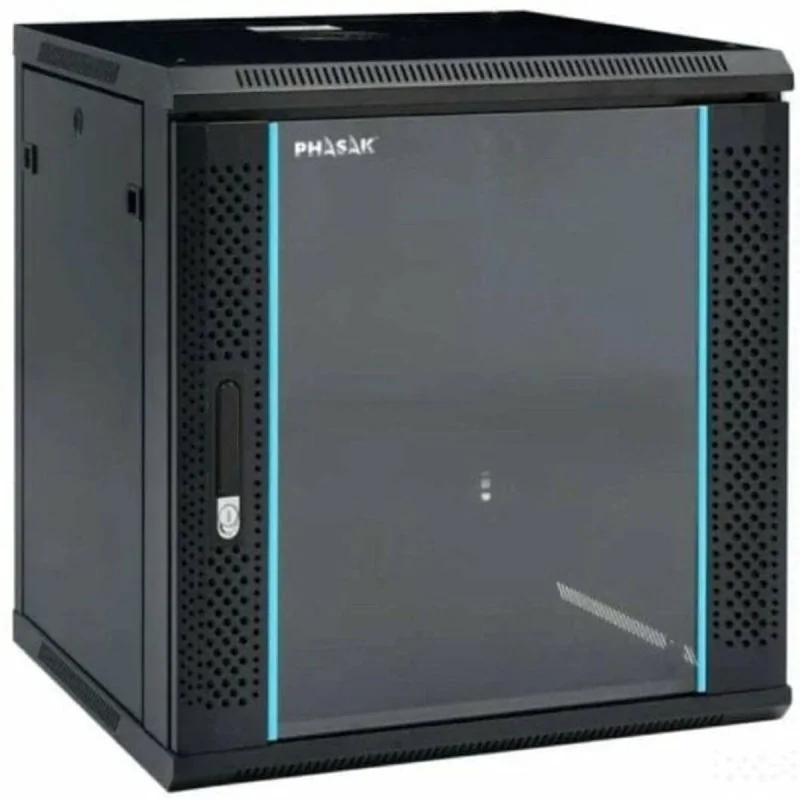 Wall-mounted Rack Cabinet Phasak Black Multicolour