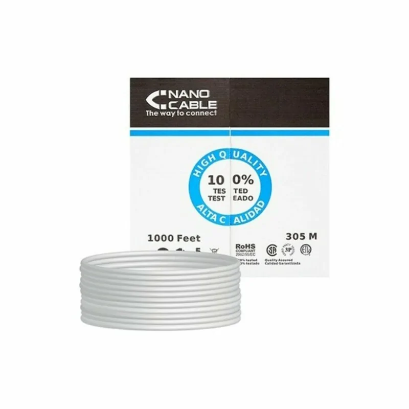 UTP Category 5e Rigid Network Cable NANOCABLE 10.20.0304 Grey 305 m