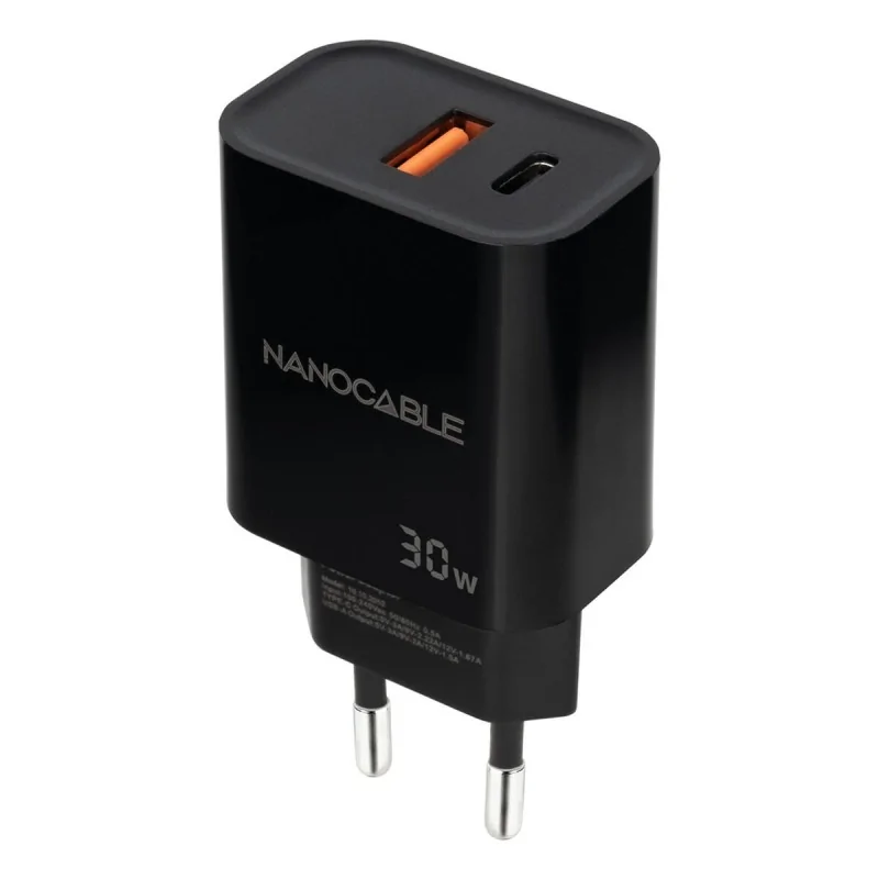 Wall Charger NANOCABLE Black 30 W