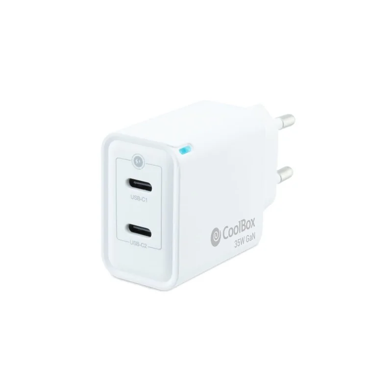 Wall Charger CoolBox COO-CUP-35CC White 35 W