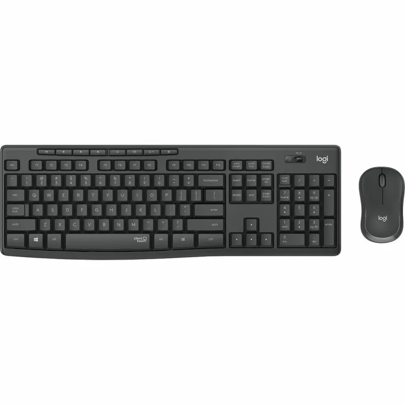 Keyboard and Wireless Mouse Logitech 920-009798 Black Spanish Qwerty