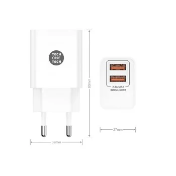 Wall Charger Tech One Tech TEC2401 White