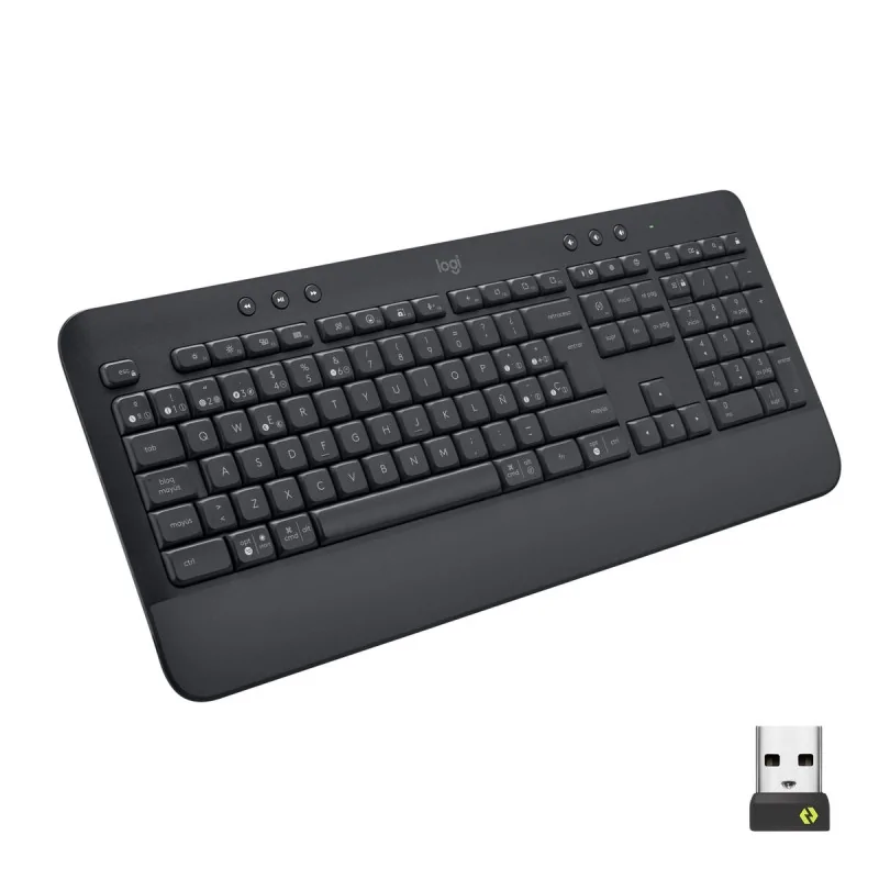 Wireless Keyboard Logitech Signature K650 Spanish Qwerty Black Steel