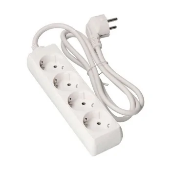 4-socket plugboard without power switch EDM 41004 Schuko...