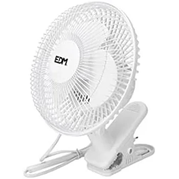 Ventilator EDM 33961 White 15 W Ø 15 cm Clip