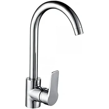 Mixer Tap EDM 01140 Silver Stainless steel Brass Zinc