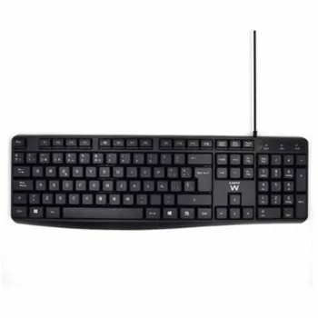 Keyboard Ewent EW3001 Black Spanish Qwerty QWERTY