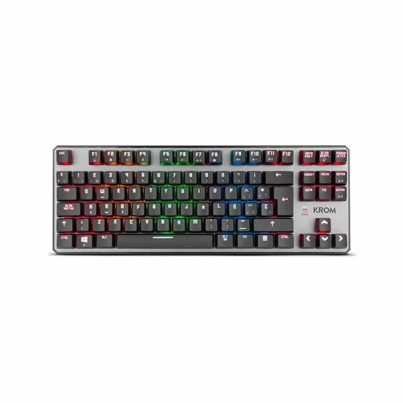 Gaming Keyboard Krom Kernel TKL Grey Spanish Qwerty