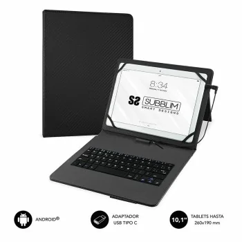 Case for Tablet and Keyboard Subblim SUB-KT1-USB001 Black...