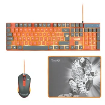 Keyboard and Mouse FR-TEC Dragon Ball Spanish Qwerty Orange