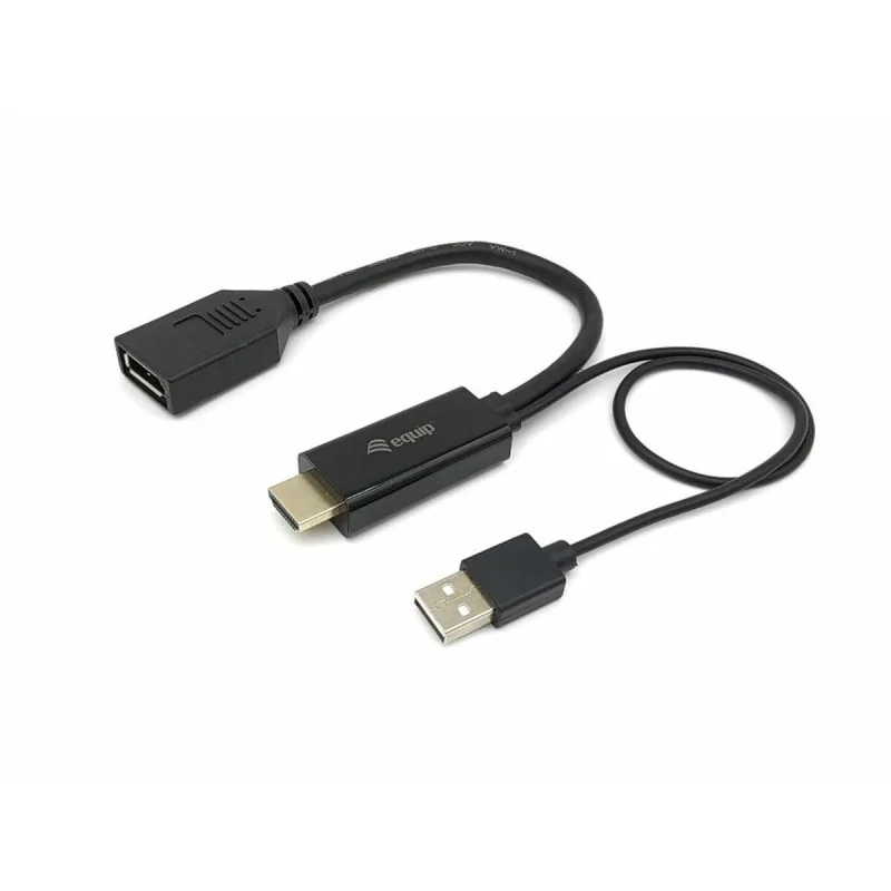 HDMI to DisplayPort adapter Equip 119039 Black 15 cm