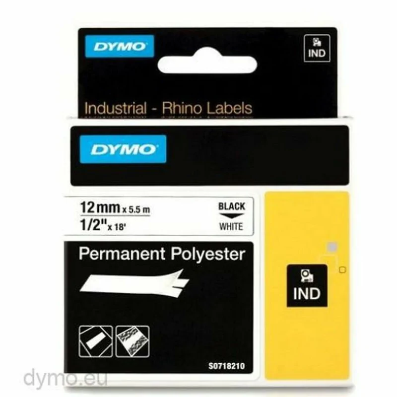 Laminated Tape for Labelling Machines Dymo 18483 White Multicolour Black/White