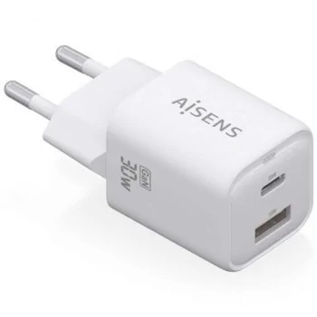 Wall Charger Aisens ASCH-30W2P020-W White Multicolour 33...