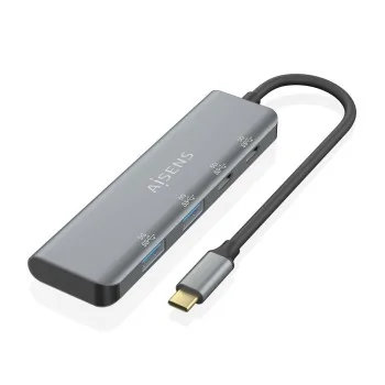 USB Hub Aisens A109-0763 Grey Multicolour (1 Unit)