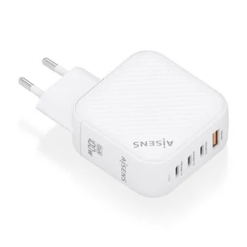 Wall Charger Aisens ASCH-100W4P028-W White Multicolour...