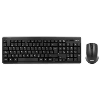 Keyboard and Mouse OQO TR002-W Black Multicolour Spanish...