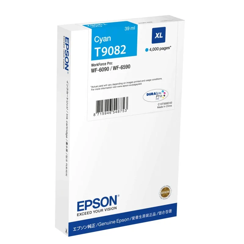 Original Ink Cartridge Epson C13T90824N Blue Cyan