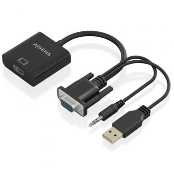 HDMI to VGA with Audio Adapter Aisens A115-0872 Black 20 cm