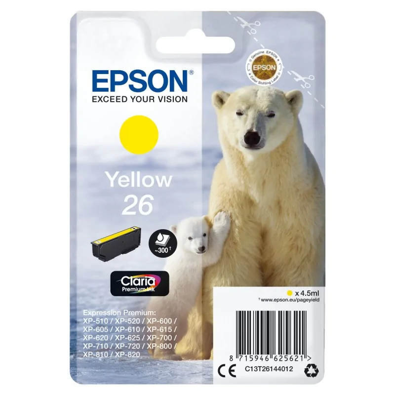 Original Ink Cartridge Epson C13T26144012 Yellow