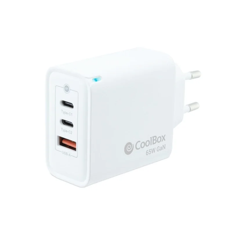 Wall Charger CoolBox COO-CUP-65CCA White 65 W