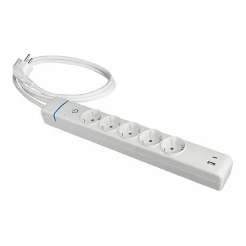 Power Socket - 5 sockets with Switch Solera 51ilac USB...