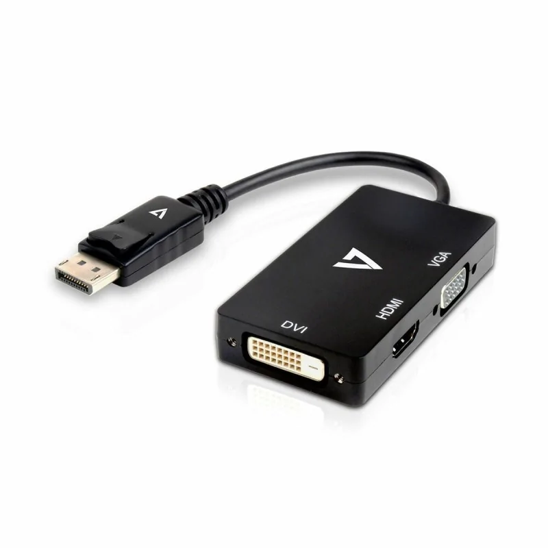 Mini DisplayPort to VGA/DVI/HDMI adapter V7 V7DP-VGADVIHDMI-1N Black