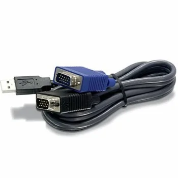 Cable KVM Trendnet TK-CU10 Black 2,8 m