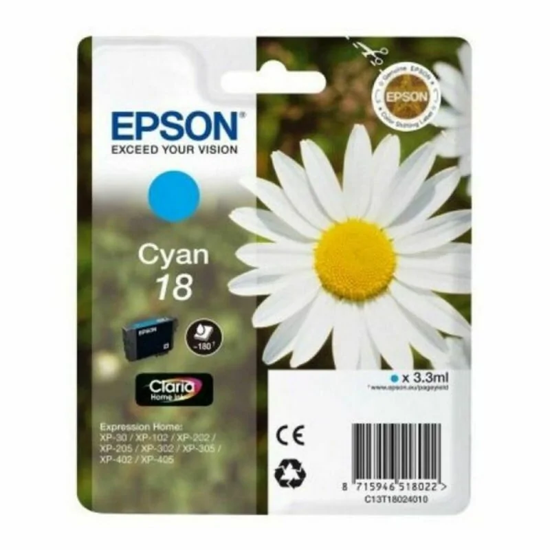 Original Ink Cartridge Epson C13T18024012 Cyan