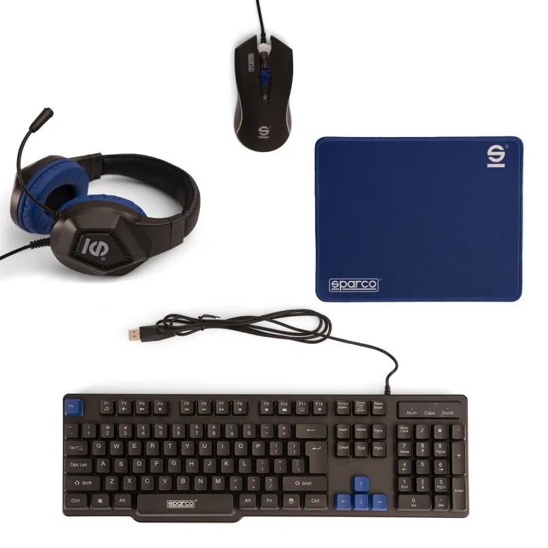 Pack Gaming Sparco SPGAMEKITESP Spanish Qwerty