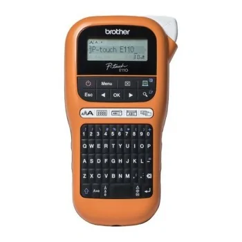 Portable Electric Label Maker Brother PT-E110VP LCD Orange