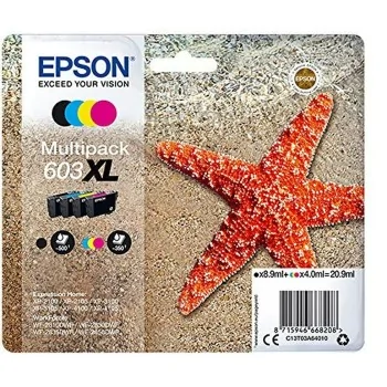 Original Ink Cartridge Epson C13T03A64020 4 Pieces Black...