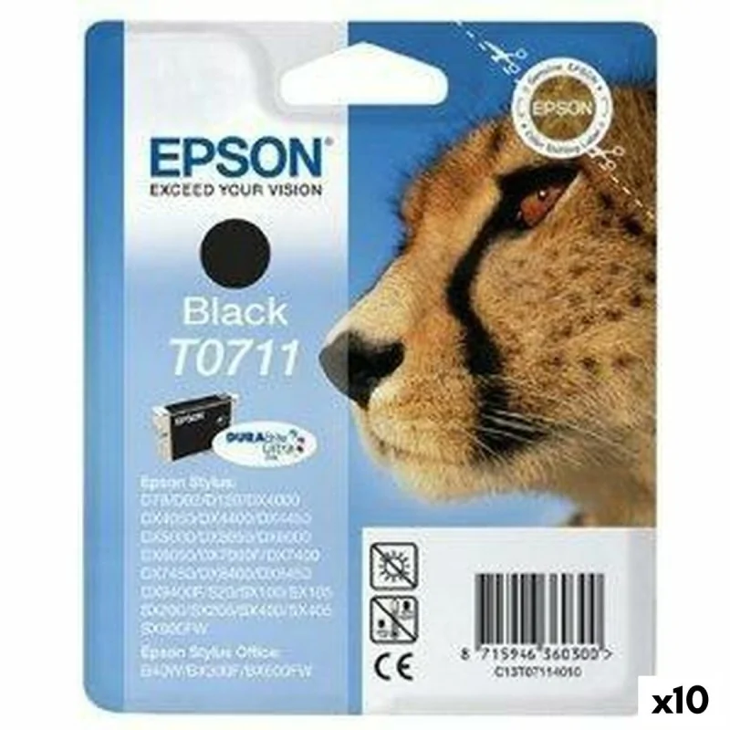 Original Ink Cartridge Epson STYLUS D-78/92/120/DX-4000/5000/6000/7000F Black (10 Units)