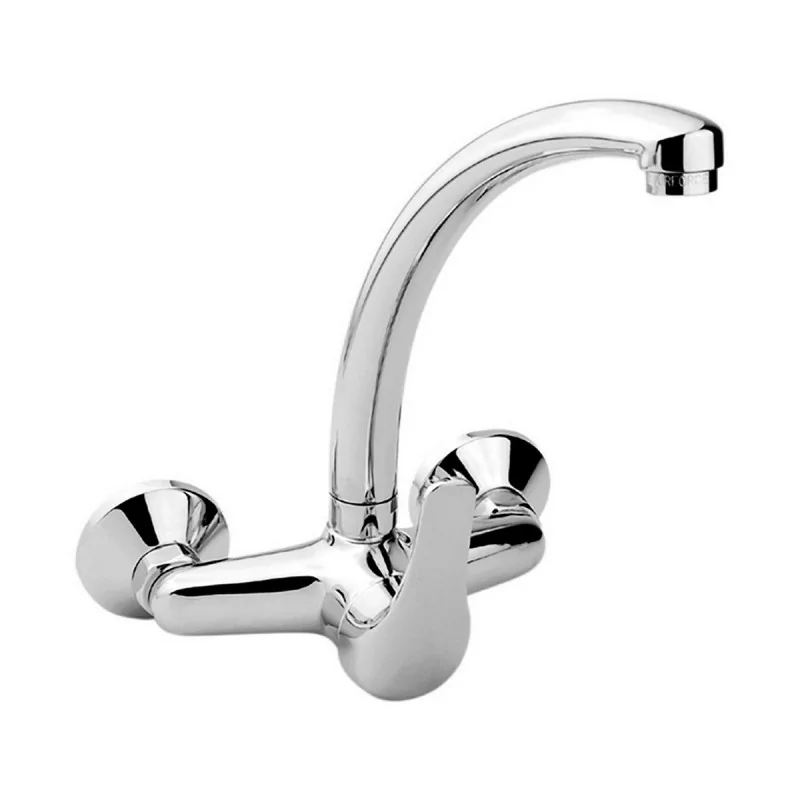 Mixer Tap EDM 01165 Silver Stainless steel Brass Zinc