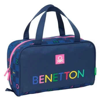 Travel Vanity Case Benetton Damero Navy Blue 31 x 14 x 19 cm