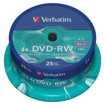 DVD-RW Verbatim 25 Units Multicolour 4,7 GB 4x